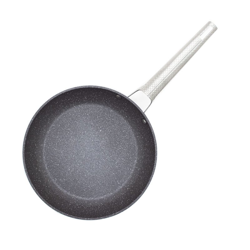Starfrit The Rock Wave 20cm 8 NonStick Fry Pan with WaveTec NonSlip Handle Aluminum Oven Safe PFOA Free Easy to Clean Blue
