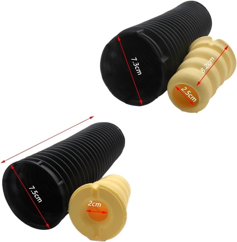 QASULER Front Dust Cover Air Shock Absorber Bellow Buffer Boot Set - Image 2