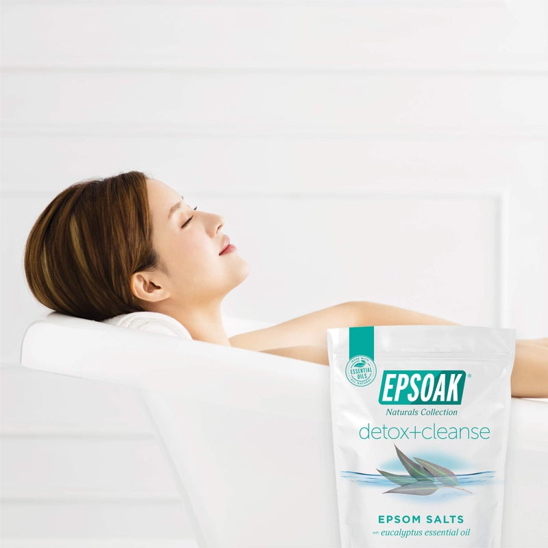 Epsoak Epsom Salt Detox + Cleanse - 4 lbs. (Qty. 2 x 2 lb. Bags) Bath Salts with Natural Essential Oils - Image 5