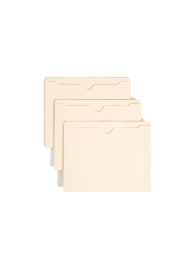 Smead File Jacket, Reinforced Straight-Cut Tab, Flat-No Expansion, Letter Size, Manila, 100 per Box (75500) - Image 1
