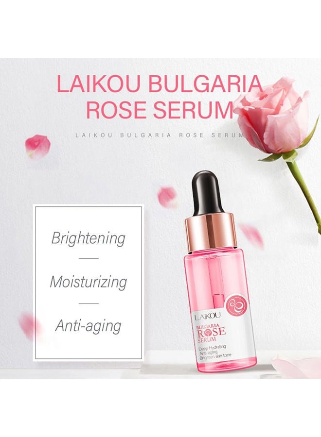 BEUKING Rose Facial Moisturizing Serum Anti-Aging Anti-Wrinkle Smooth Essence Improve Face Skin Daily Skin Care, Brighten, Hydrate, Firm and Reveal Radiant Skin - Image 3