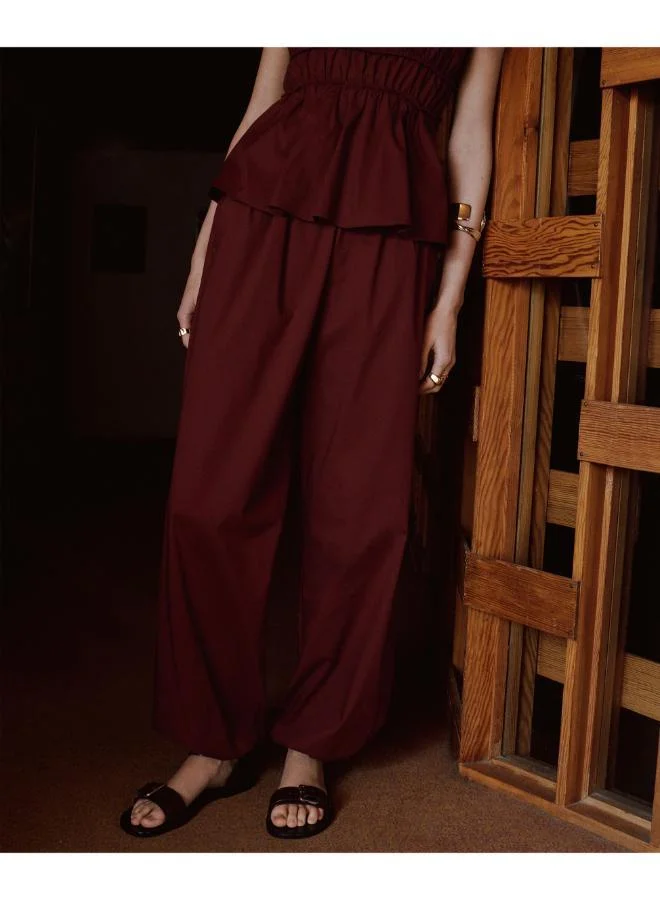 High-waisted harem pants
