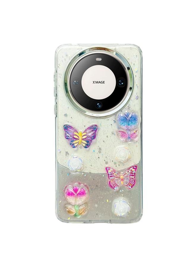 S-TOP Case For Huawei Mate 60 Pro Three-dimensional Colorful Crystal Butterfiy TPU Phone Case - Image 1