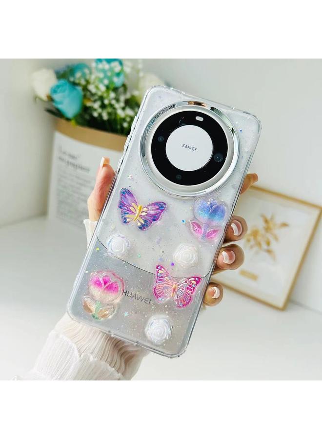 S-TOP Case For Huawei Mate 60 Pro Three-dimensional Colorful Crystal Butterfiy TPU Phone Case - Image 2