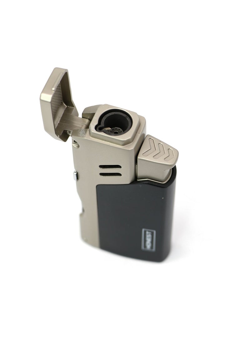 Honest Windproof Torch Lighter Butane Gas Lighter Blue Flame Refillable Lighter with Puncher For Candles and BBQ - Image 3