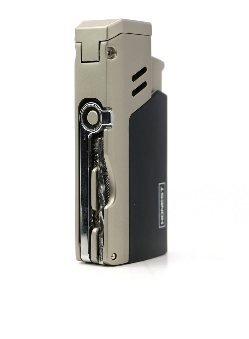 Honest Windproof Torch Lighter Butane Gas Lighter Blue Flame Refillable Lighter with Puncher For Candles and BBQ - Image 4
