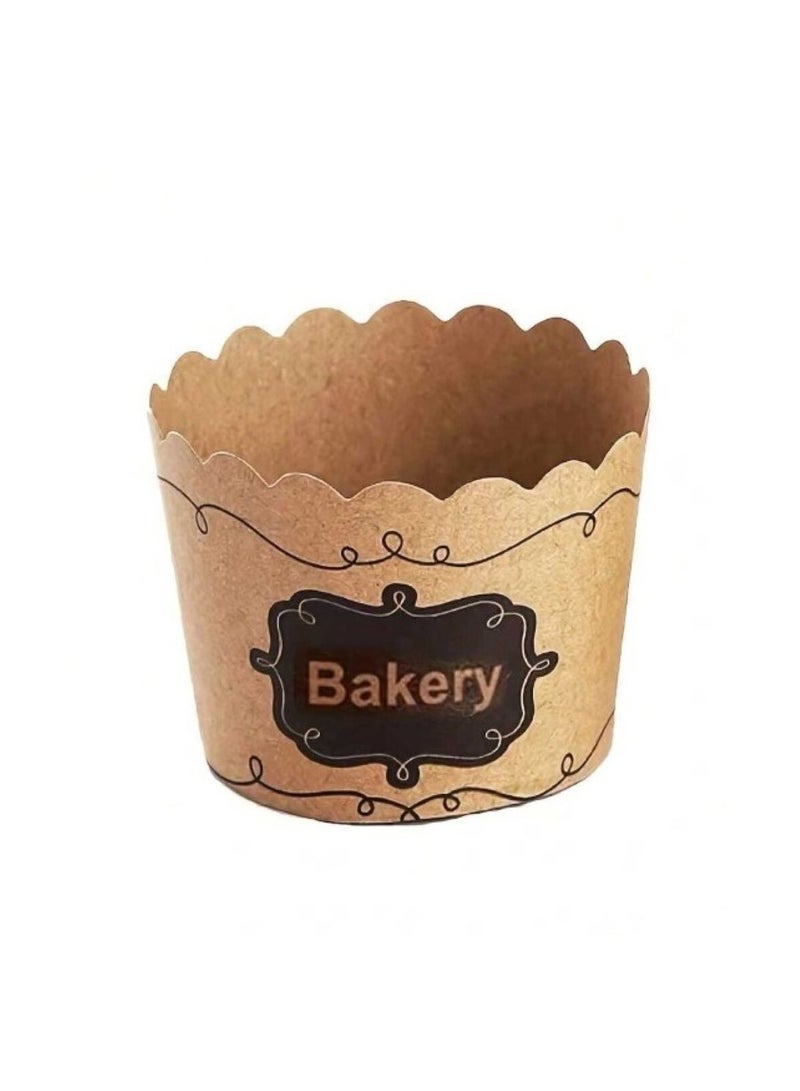 اكواب خبز الكب كيك والمافن  للاستعمال مرة واحدة خاصة بالفرن تتحمل درجة الحرارة العالية مناسبة لاعياد الميلاد وحفلات الزفاف والعطلات والحفلات من 50 قطعة - Image 1