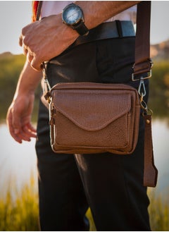 Motevia Handbag&Crossbody Bag Men Genuine Leather 2 * 1 Shoulder Bag for Men Crossbody Bag Men with Shoulder Strap and Wristlet Strap  - Image 3