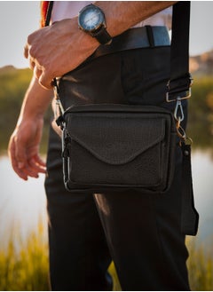 Motevia Handbag&Crossbody Bag Men Genuine Leather 2 * 1 Shoulder Bag for Men Crossbody Bag Men with Shoulder Strap and Wristlet Strap  - Image 5