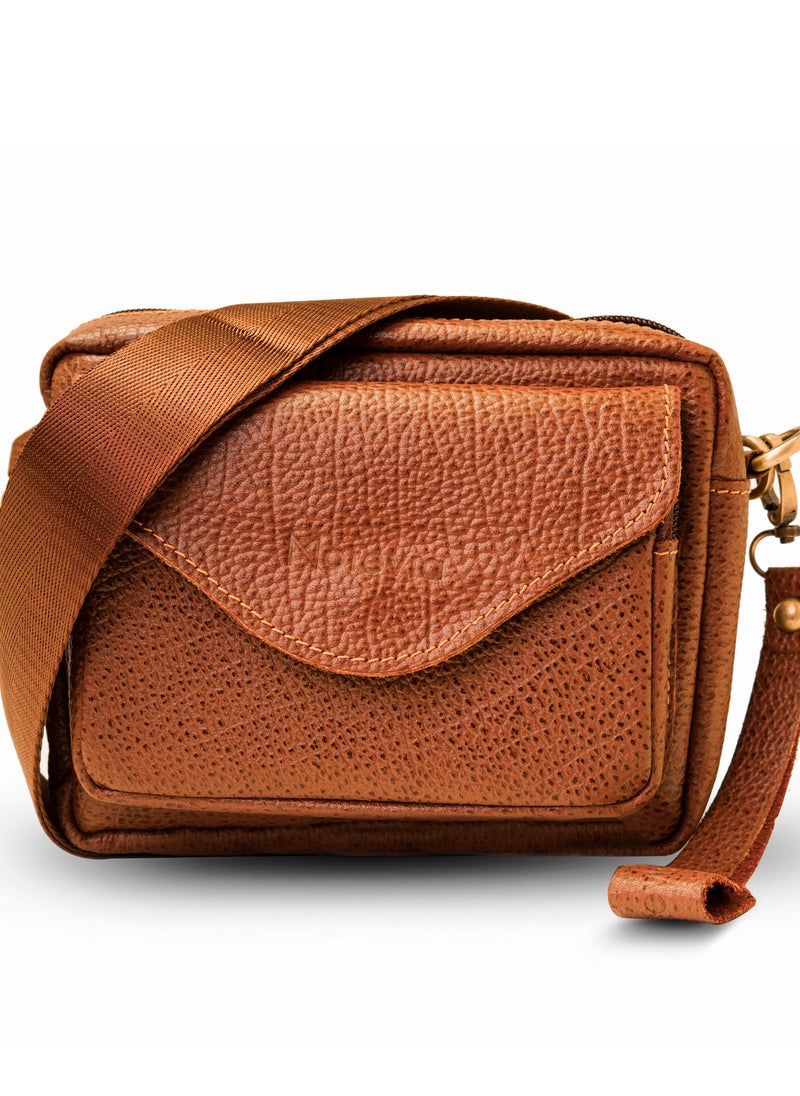 Motevia Handbag&Crossbody Bag Men Genuine Leather 2 * 1 Shoulder Bag for Men Crossbody Bag Men with Shoulder Strap and Wristlet Strap  - Image 1