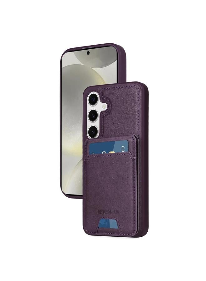 The Bros Case For Samsung Galaxy S24 5G Vertical Flip Detachable MagSafe Wallet Phone Case