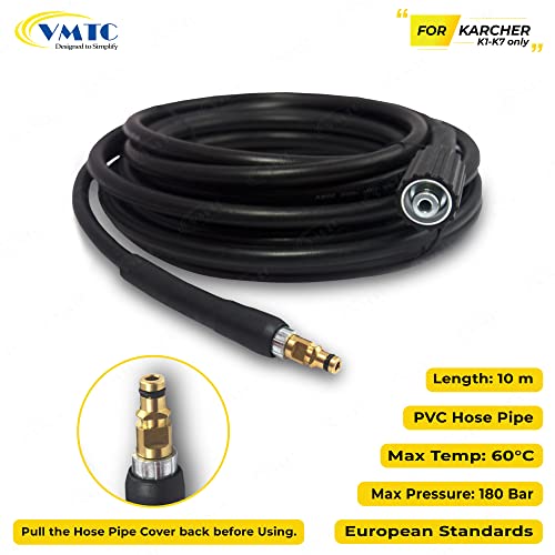 VMTC Hose Pipe (K-Quick Connect—M22 Connect) Compatible with Karcher Pressure Washer K1-K7 High-Pressure Car Washer Accessory (10 Metre) - Image 5