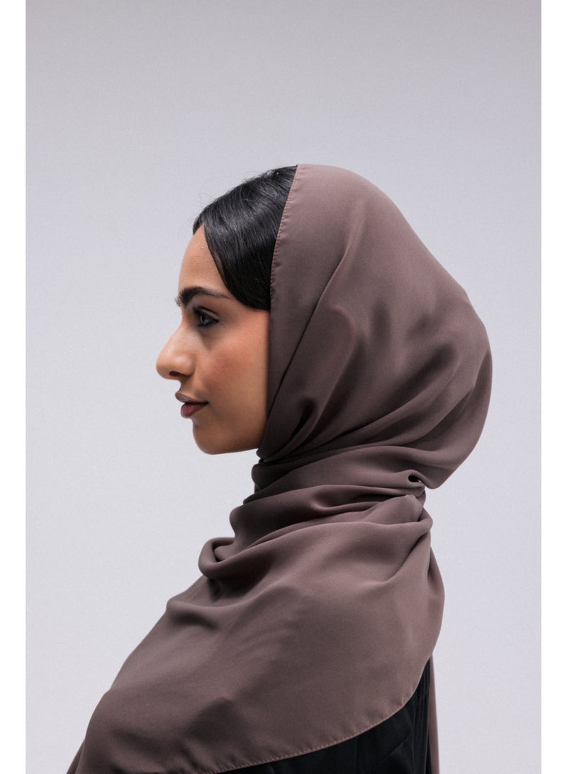 Overlay وشاح شيفون - شوكولاتة - Image 3