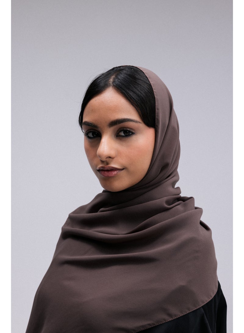 Overlay وشاح شيفون - شوكولاتة - Image 2