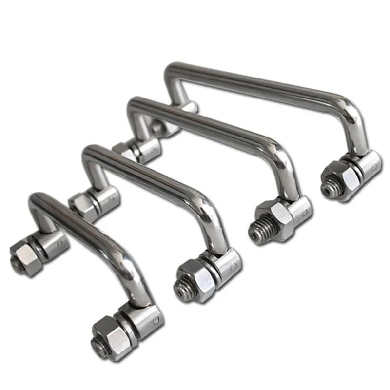 Small Size U Shaped Pull Up Bar Handle 2 Pcs Iron Steel Folding Rods For Drawers Kitchen Closet Wardrobe - Image 5