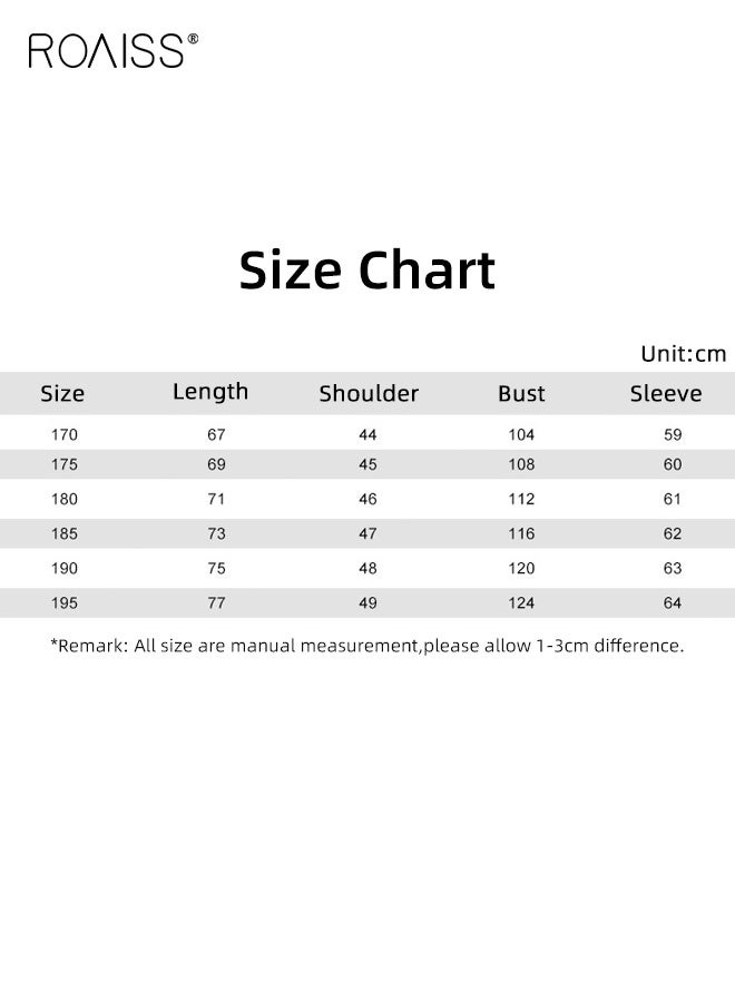 رويس جاكيت رجالي بسحاب مزدوج الجوانب مناسب لفصل الربيع والخريف، مقاوم للرياح ومضاد للتجاعيد، بلون سادة، متعدد الاستخدامات، قابل للعكس، مناسب للارتداء في المكتب والمناسبات غير الرسمية - Image 5