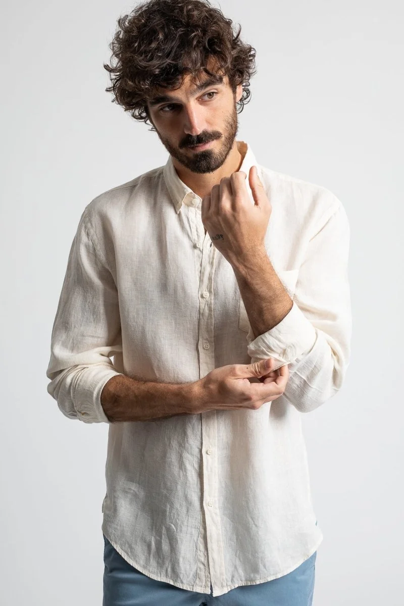 Jaqk Bali Linen Shirt - Milk