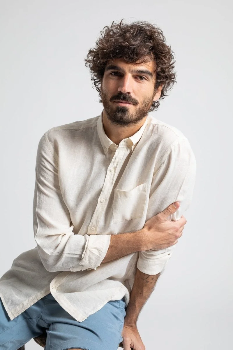 جاك قميص بالي كتان - ميلك