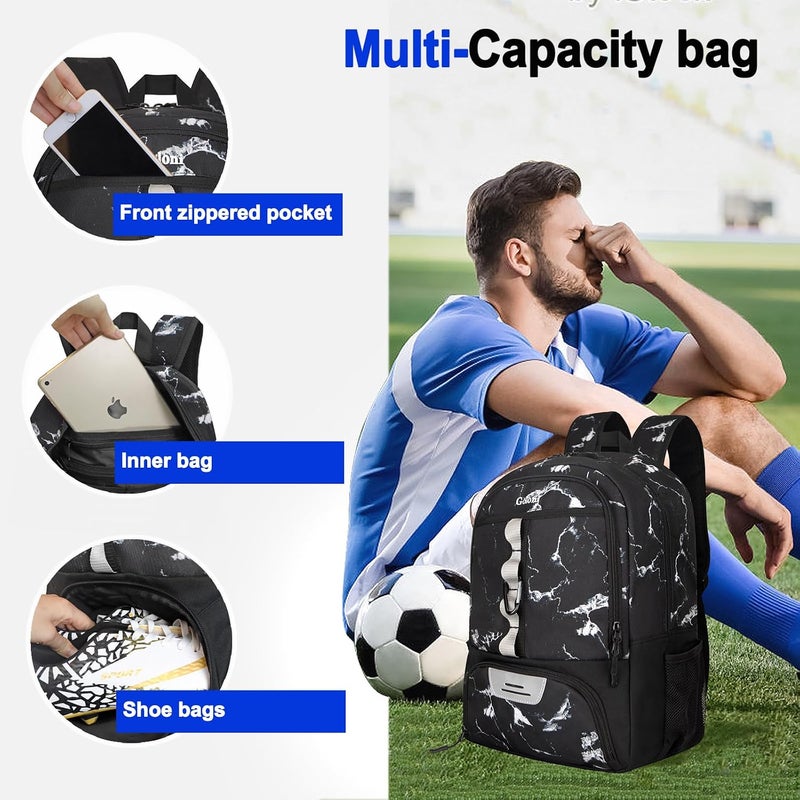 Goloni |Basketball Soccer Backpack Bag - Soccer Backpack & Bags for Basketball, Volleyball & Football Sports, Includes Separate Cleat Shoe and Ball Compartment, fit to & Adult - Image 4