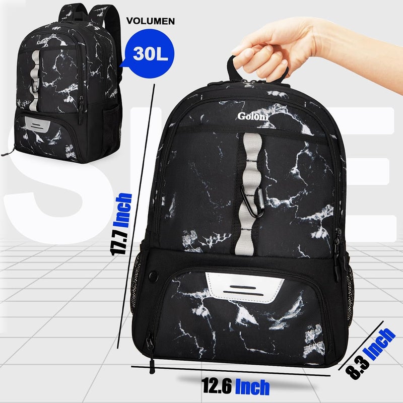 Goloni |Basketball Soccer Backpack Bag - Soccer Backpack & Bags for Basketball, Volleyball & Football Sports, Includes Separate Cleat Shoe and Ball Compartment, fit to & Adult - Image 2