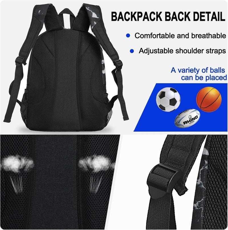 Goloni |Basketball Soccer Backpack Bag - Soccer Backpack & Bags for Basketball, Volleyball & Football Sports, Includes Separate Cleat Shoe and Ball Compartment, fit to & Adult - Image 5