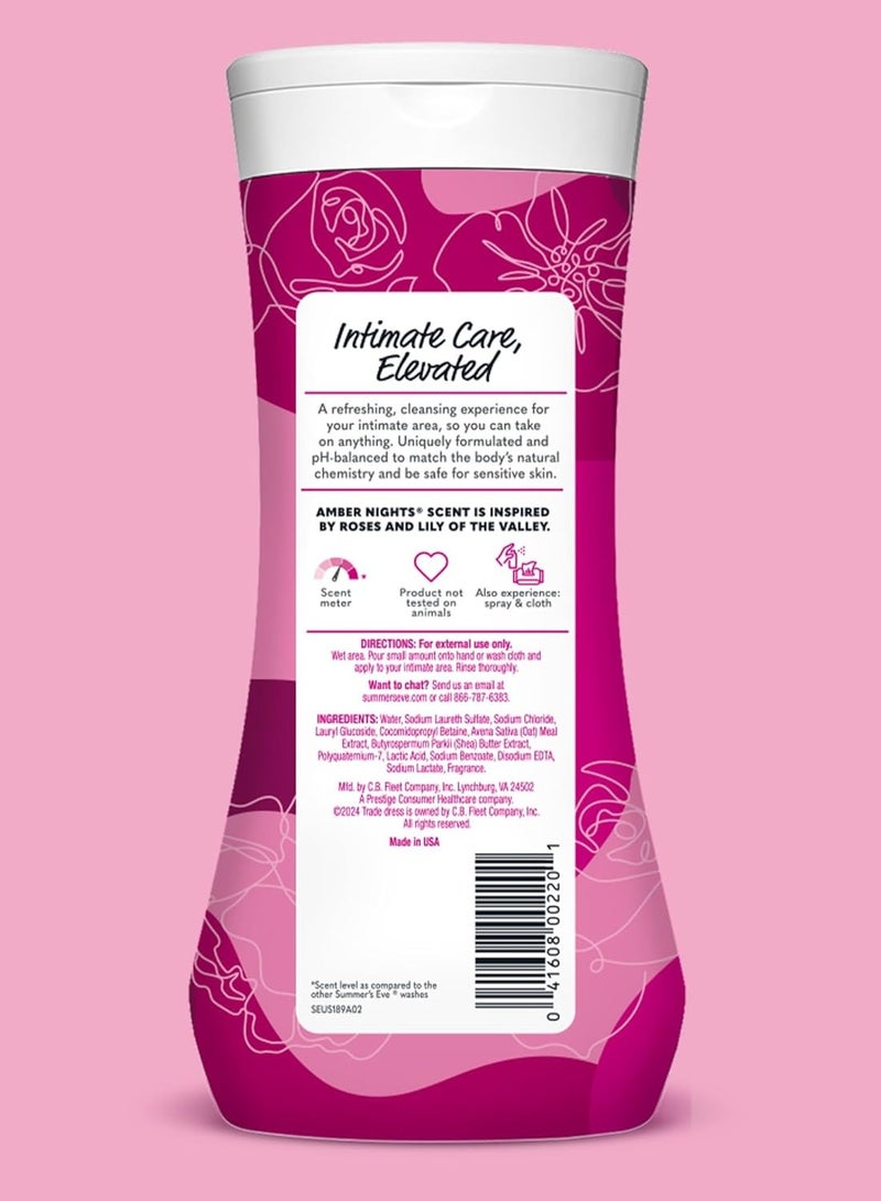 Summer's Eve Amber Nights with Oat and Shea Extracts, Daily Refreshing All Over Feminine Body Wash, Removes Odor, Feminine Wash pH Balanced, 15 fl oz - Image 2