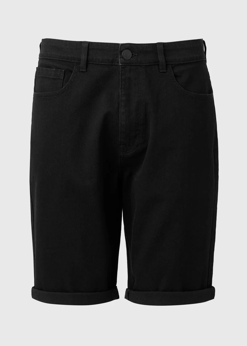 Matalan Black Stretch Denim Shorts