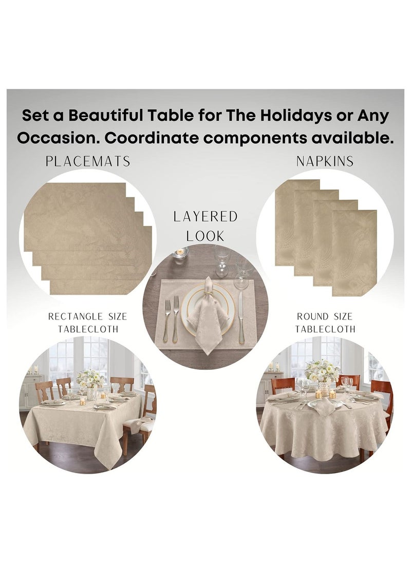 RARELY - Set of 4 Red Elegance Damask Table Fabric Napkins Handkerchief Wedding 17 x 17 Inch - Image 1