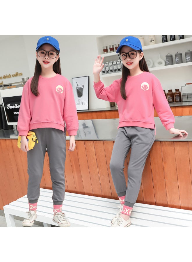 Children's Clothing Girls' Outfit Autumn New Style Autumn Children's Sportswear For 12-year-old Girls Fashionable For Young And Older Children