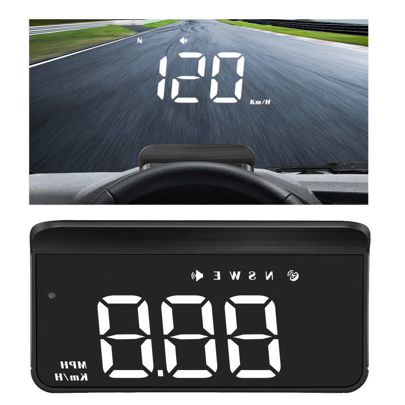 Windshield Heads Up Display for Car MAIMEIMI Digital Speedometer for Car HUD GPS Speedometer MPH with Travel Direction Overspeed Alarm  Fatigue Driving Alarm for All 5V Vehicles