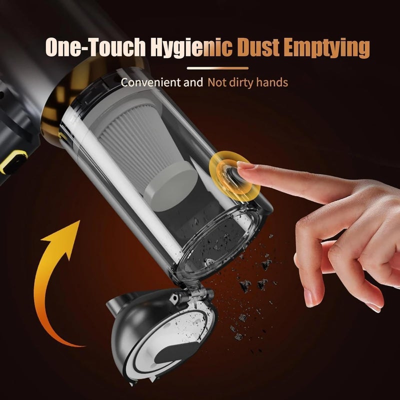 DiliDala Handheld Vacuum Cleaner - 25000 PA Wireless Car Vacuum with One-Touch Dust Container - Image 3