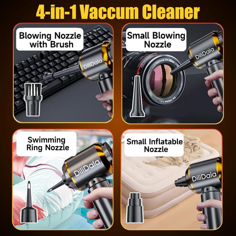 DiliDala Handheld Vacuum Cleaner - 25000 PA Wireless Car Vacuum with One-Touch Dust Container - Image 4