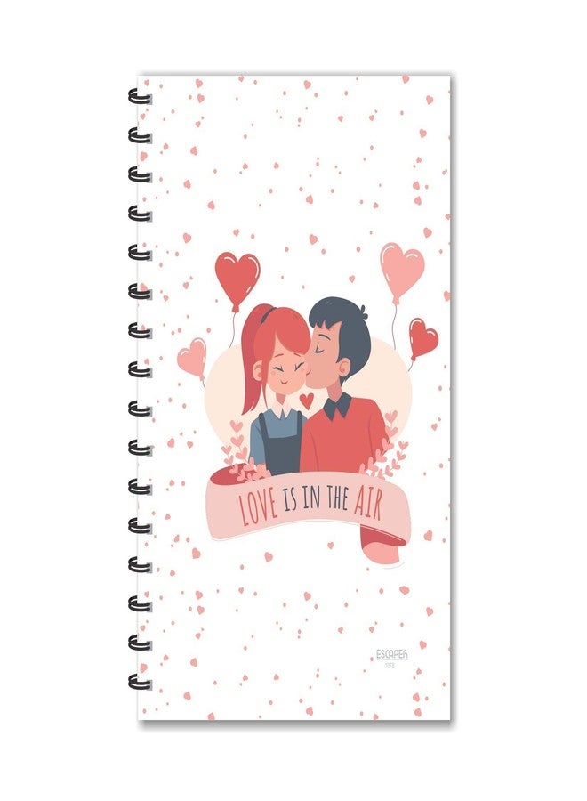 ESCAPER Love is in The Air Couple Designer Diary | Ruled - A5 Size - 8.5 x 5.5 inches Diary | Couple Diary | Love Diary | Heart Diary | Diary for Office | Diary for Gift - Image 1