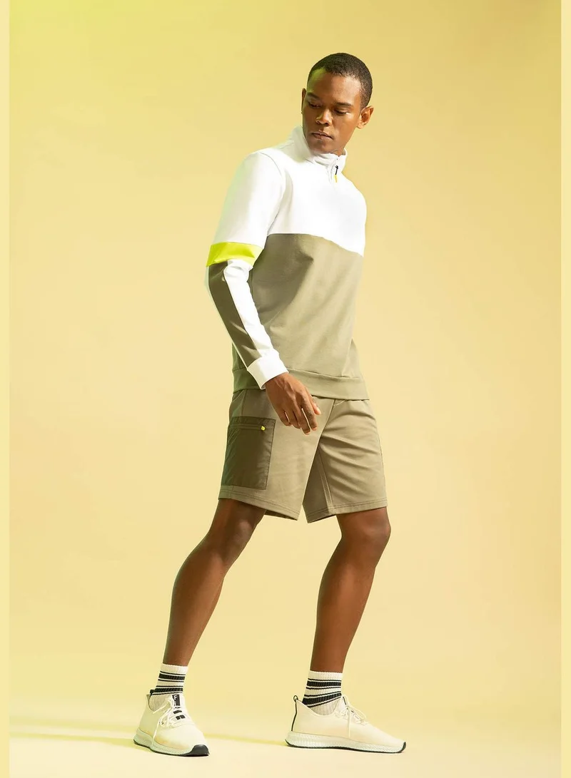 DeFacto Standard Fit Long Sleeve Colour Block Sweatshirt