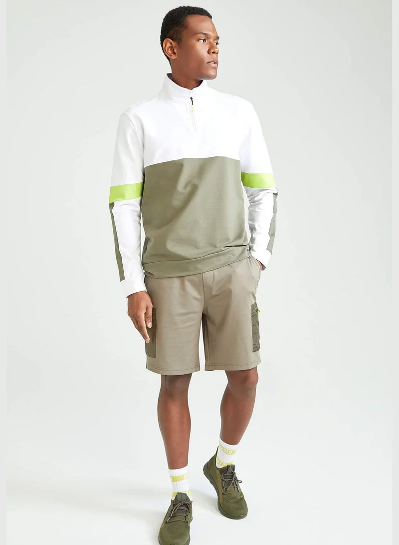 DeFacto Standard Fit Long Sleeve Colour Block Sweatshirt