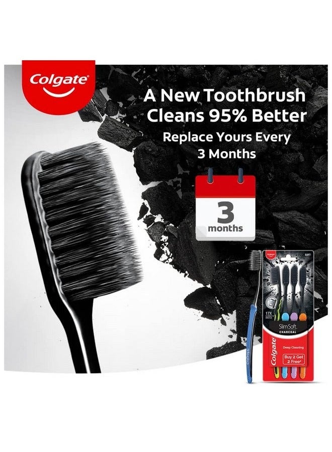 Colgate Slim Soft Charcoal Toothbrush multicolour - Image 5
