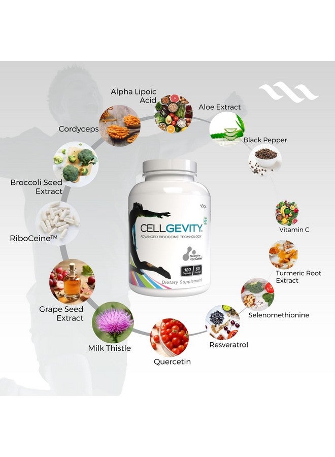 Cellgevity, Advanced Riboceine Technology, 120 Vegetable Capsules, 60 Servings - Image 3