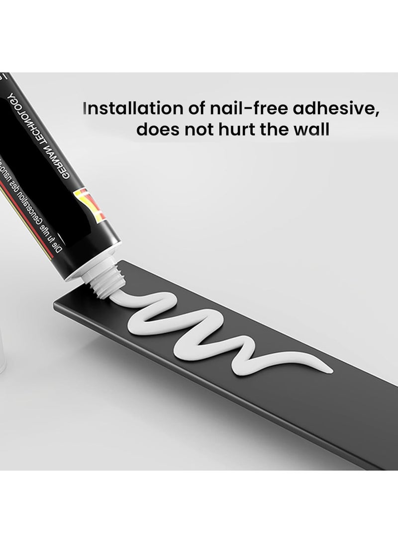 SOLARAE Hair dryer rack, Hair Dryer Holder Wall Mounted Blow Dryer Holder Hair Tool Organizer, Wall Mounted Electric Hair Dryer Rack, for Home Bathroom Organizer - Image 5