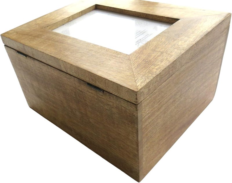 Purity Style صندوق ذكريات خشبي كبير بتصميم نقي مع إطار صور مدمج - Image 4