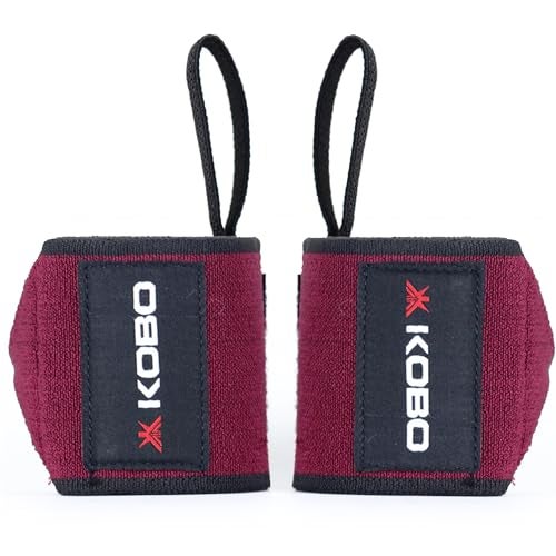 Kobo Cotton Wrist Band Stiff/Flexi for Men & Women, Wrist Supporter for Gym Wrist Wrap/Straps Gym Accessories for Men for Hand Grip & Wrist Support While Workout & Muscle Relaxation (1 Pair) - Image 1