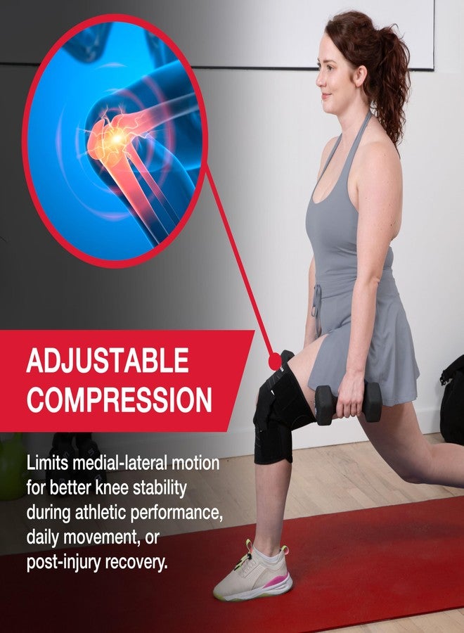 MUELLER Sports Medicine Self Adjusting Hinged Knee Brace for Men and Women, Knee Stabilizer for Compression and Pain Relief Support, Ideal for Arthritis, Sprains, Black, One Size - Image 3