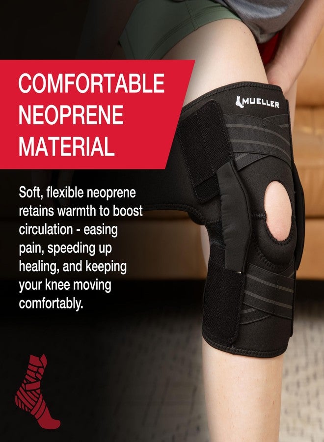 MUELLER Sports Medicine Self Adjusting Hinged Knee Brace for Men and Women, Knee Stabilizer for Compression and Pain Relief Support, Ideal for Arthritis, Sprains, Black, One Size - Image 2