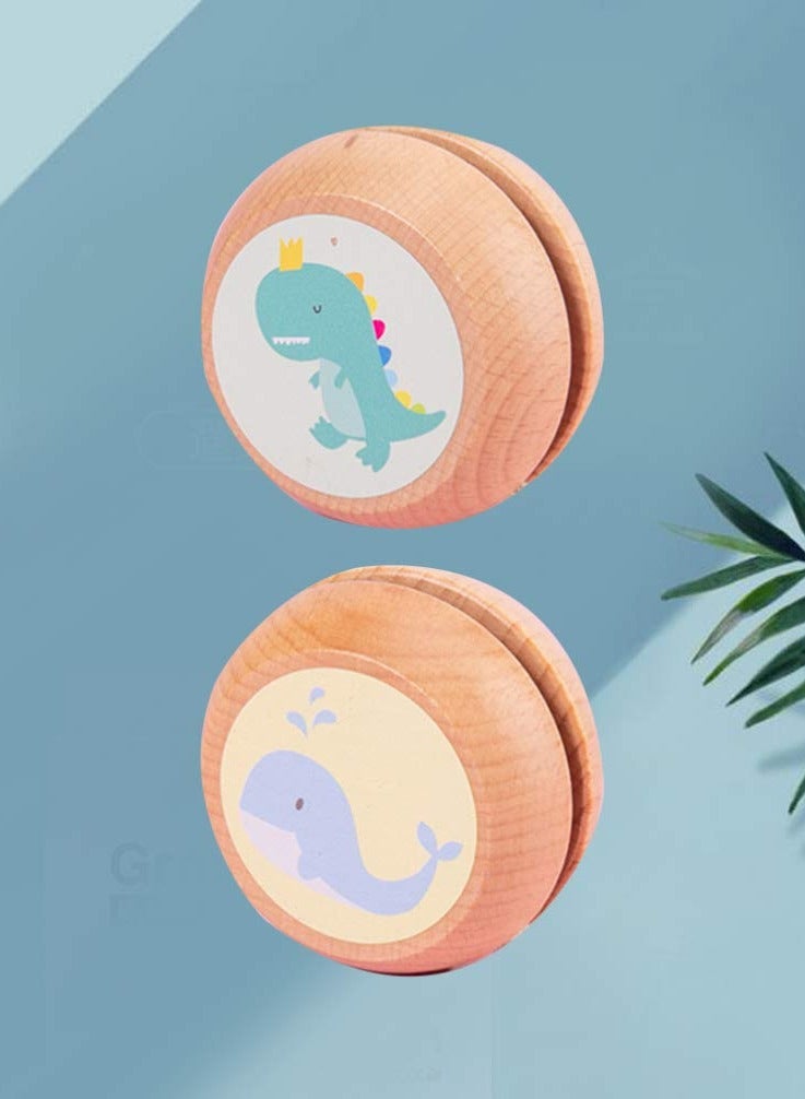 SOLARAE 2Pcs Adorable Wooden Yoyos for Kids, Professional Yo-Yo Toys for Beginners, Perfect for Fun and Skill Development - Image 4
