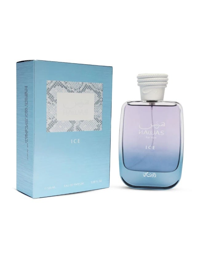 الرصاصي Rasasi Hawas Ice For Men - 100ml - Eau De Parfum 100MLml - Image 2