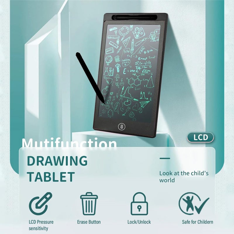 LCD Writing Tablet for Kids & Adults, Eye Protection, Eco-Friendly with Erase Button, High Brightness Screen, Paperless, 12-Inch (Black) - Image 2