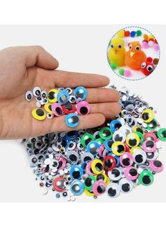 Y&D Self-Adhesive Jiggle Eyes1500pcs Self Adhesive Sticker Sturdy Peel Off Cleanly No Glue Needed Decorate Vivid Effect Wiggle Eyes for Craft Multi Colors and Size  - Image 2
