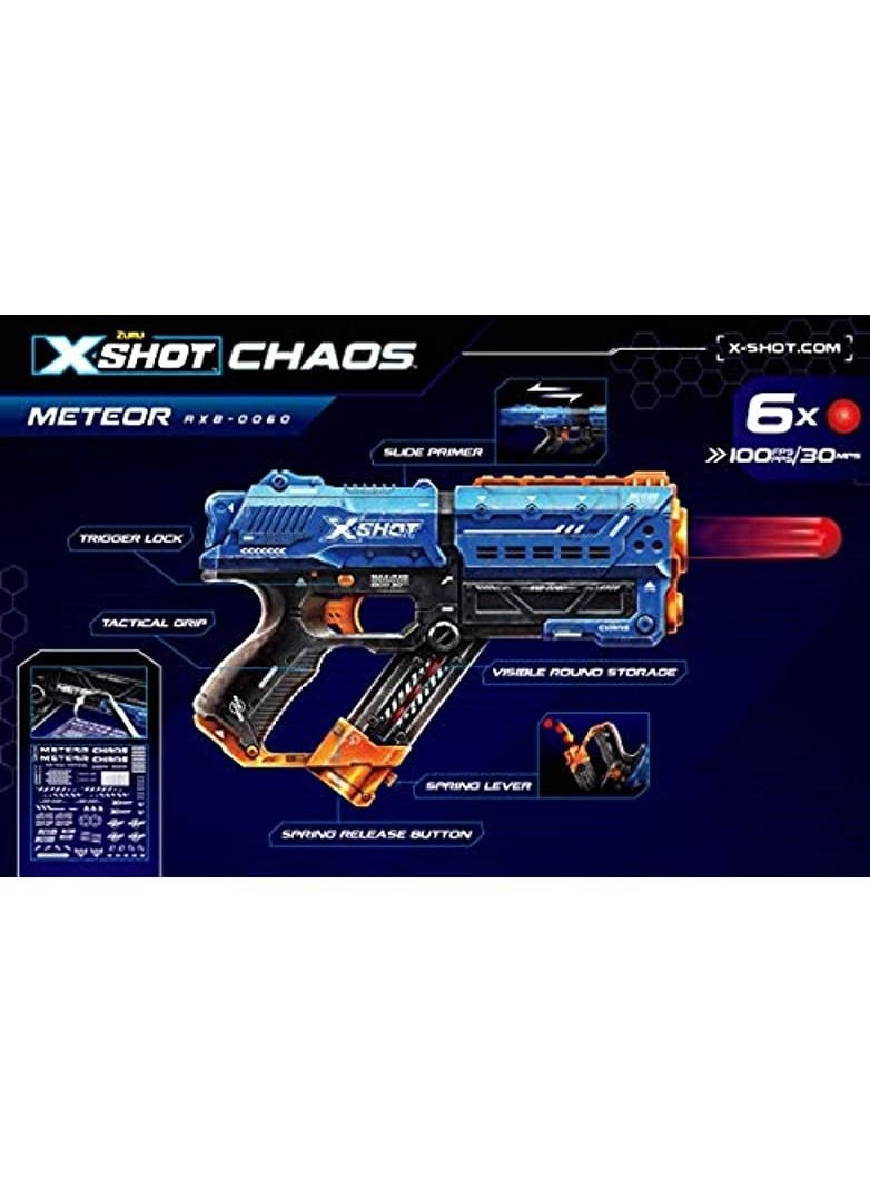 Green Tiger - X-SHOT | Chaos Meteor Blaster with 12 Dart Balls - Image 1