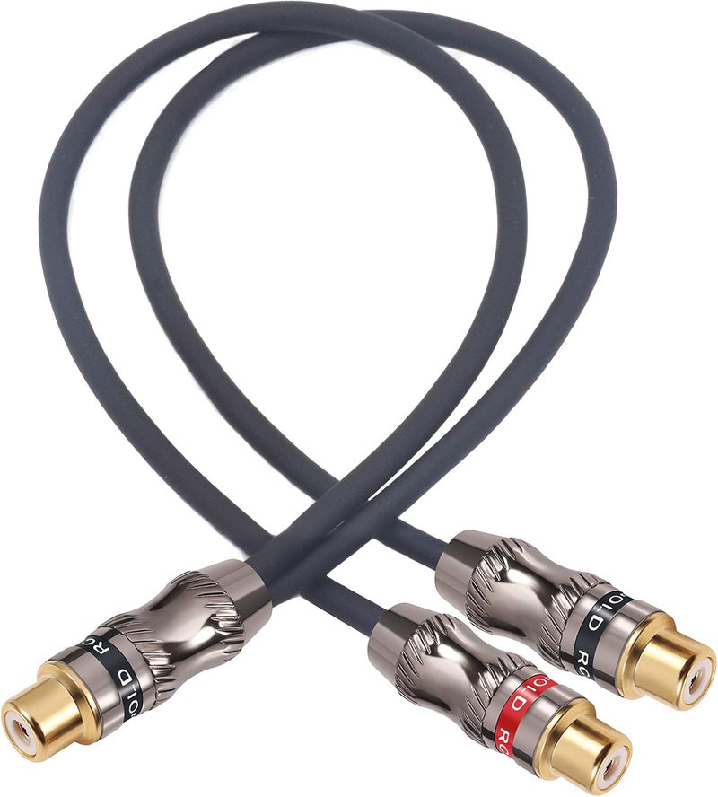 Devinal Y-Cable, RCA Female to 2 RCA Female Adapter, Video/Audio Splitter, 10" (25 cm) - Image 4