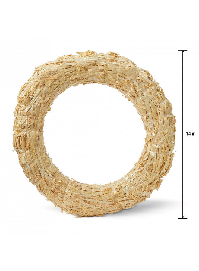 FloraCraft Straw Wreath Form 14 Inch Natural