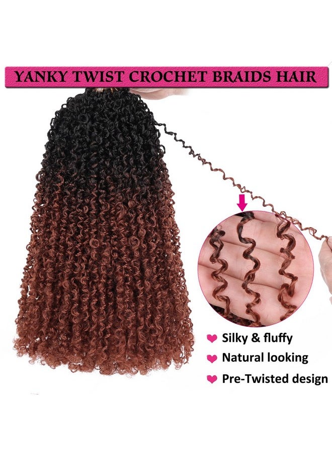 Union Beauty - Unionbeauty Pre-Looped Yanky Twists Crochet Braids Hair 12 Inch 8 Pcs Copper Red Bohemian Pre-Twisted Micro Passion Twist Hair Ginger Spring Twist With Bouncy Synthetic Crochet Hair Extensions 1B/350# - Image 1